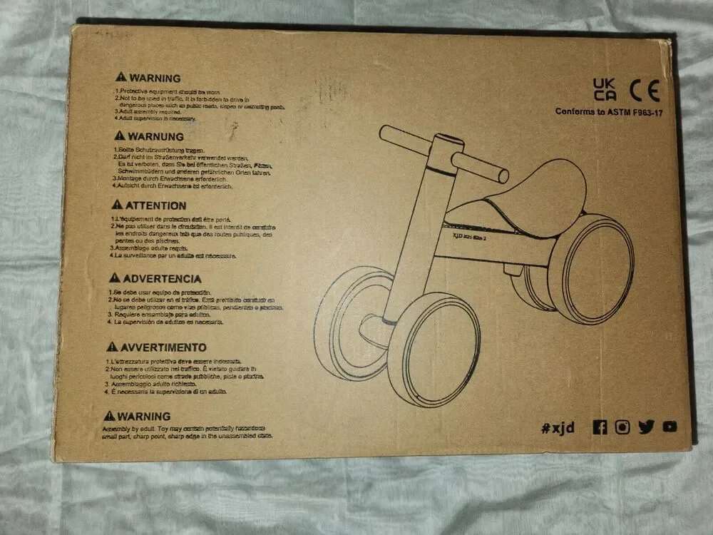 XJD Baby Balance Bikes Bicycle Baby Toys for 1 Year Old